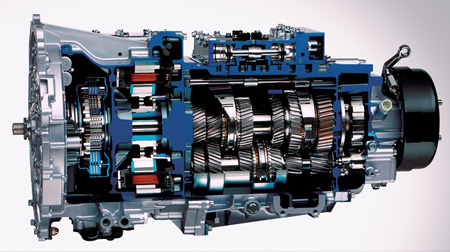 ハイブリッド用モーター内蔵デュアルクラッチ式トランスミッション