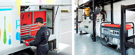 小型トラック　「キャンター エコ ハイブリッド　Moving Pit」(参考出品)