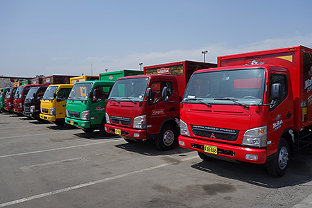 SAB Miller社に納入した小型トラック｢キャンタｰ｣