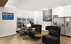 ラウンジをイメージしたお客様待合室